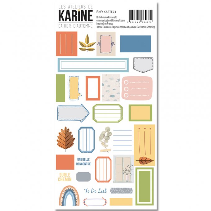 Cahier d'Automne-stickers étiquettes - Les Ateliers de Karine