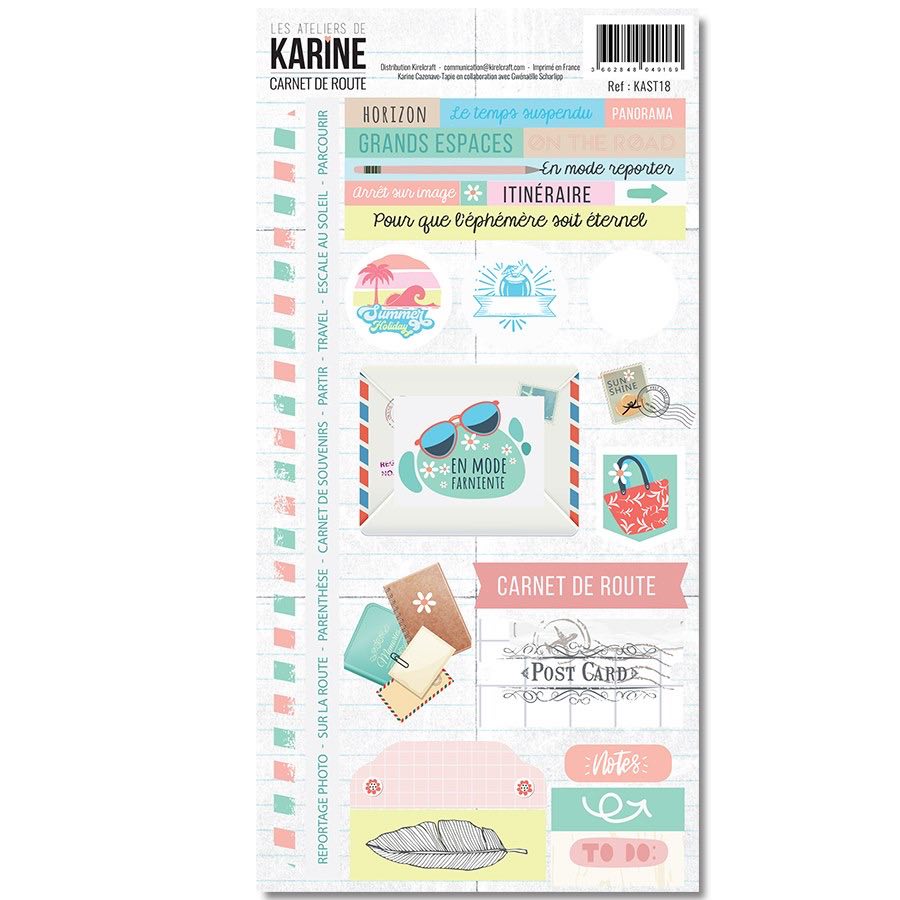 Carnet de Route -Stickers 15X30 - Les Ateliers de Karine