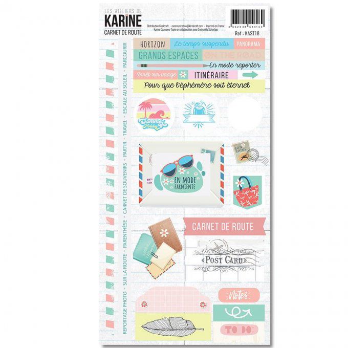 Carnet de Route -Stickers 15X30 - Les Ateliers de Karine