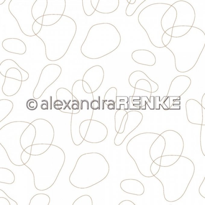 Papier design 'Organic shapes on white' 12 x 12 Alexandra RENKE