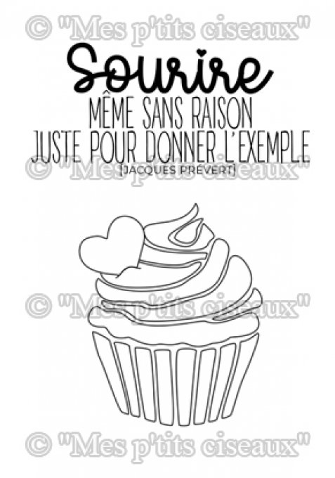 Tampons clear Adorable Cupcake - Mes P'tits Ciseaux FRENCH KISS